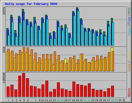 Daily usage for February 2026