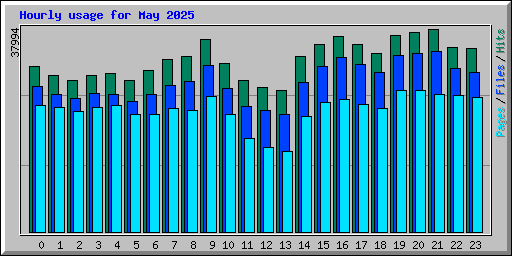 Hourly usage for May 2025